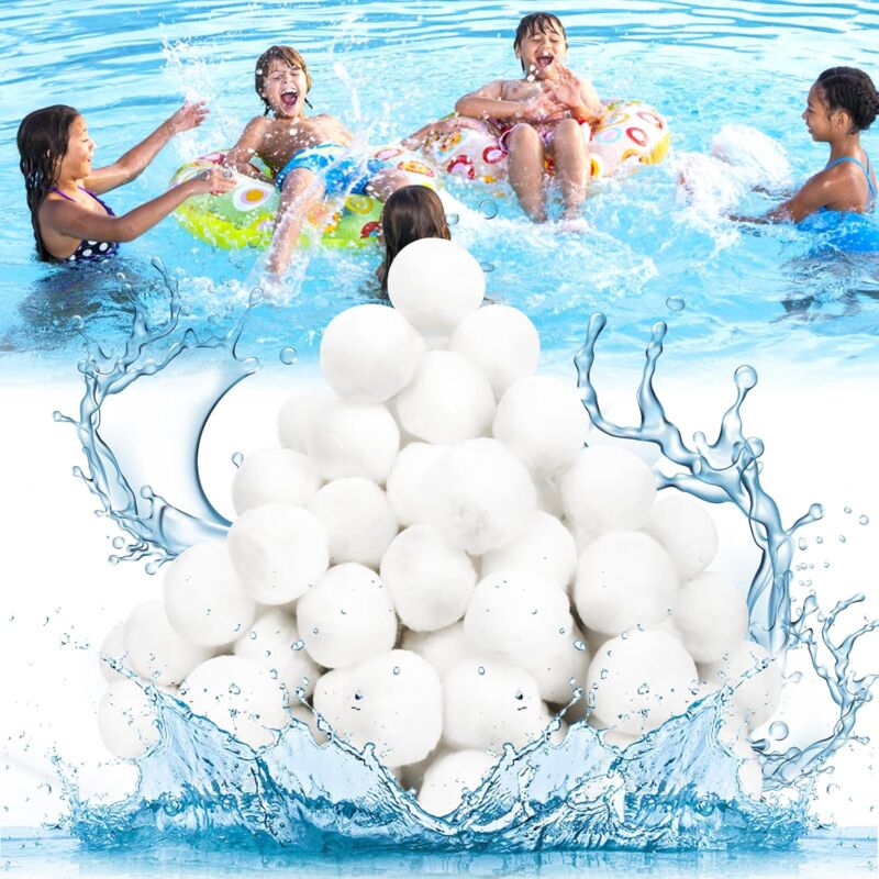 Filterball, 1300 g Pool-Filterball, entspricht 46 kg Sandfilter, Pool-Filterball, wiederverwendbarer und effektiver Pool-Filter-Watteball, geeignet