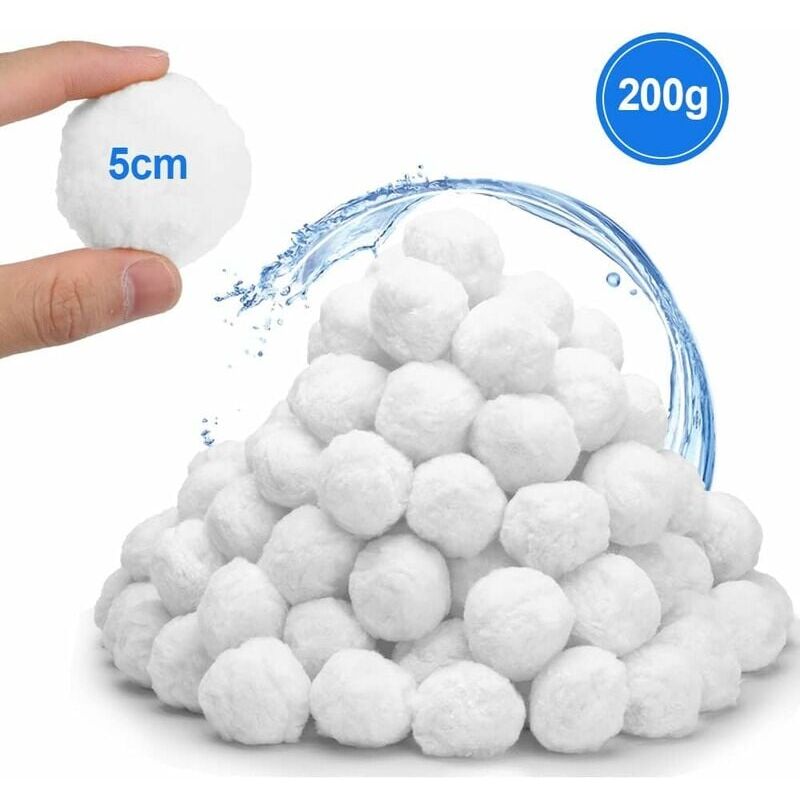 Filterbälle, 200 g wiederverwendbarer Pool-Filterball, Ersatz für Pool-Filtersand, geeignet für Pool-Filtersysteme