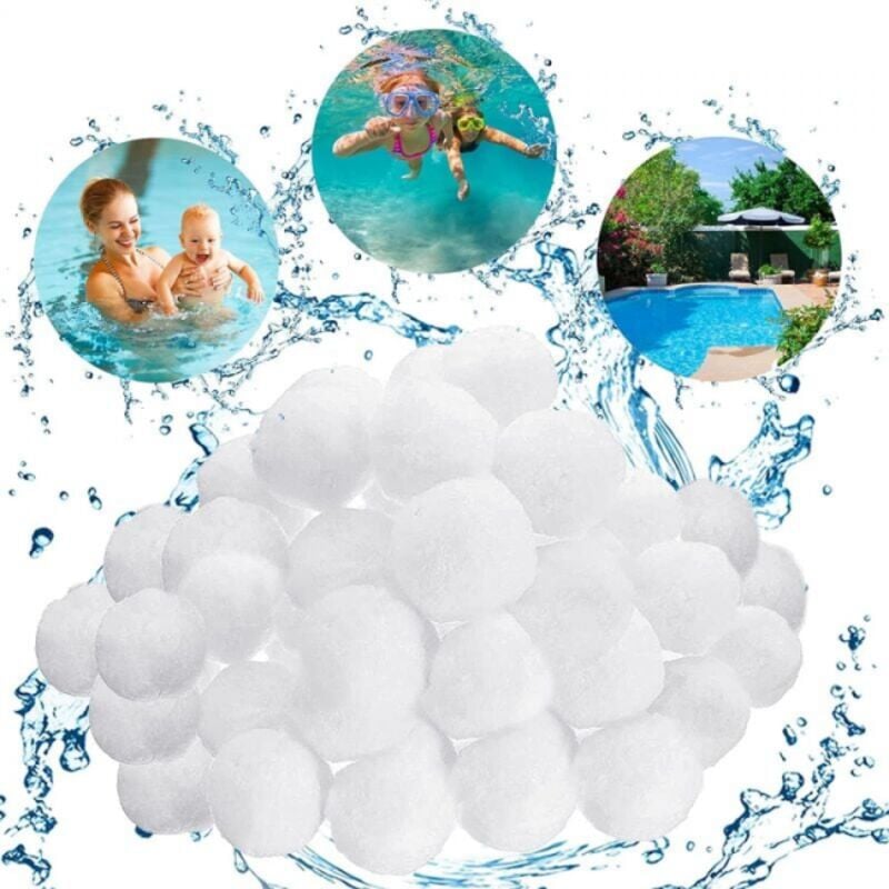 Filterbälle, 800 g wiederverwendbarer Pool-Filterball, ersetzt Pool-Filtersand, geeignet für Pool-Filtersysteme