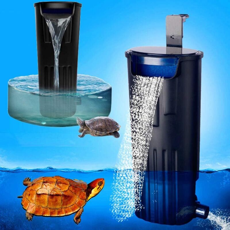 Mute Turtle Filter Tauchwasserfilter für Schildkrötenbecken/Aquariumfiltration 600 l/h