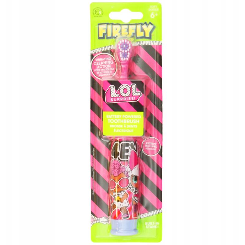 Firefly LOL Surprise Elektrische vibrierende Zahnbürste für Kinder, Rosa