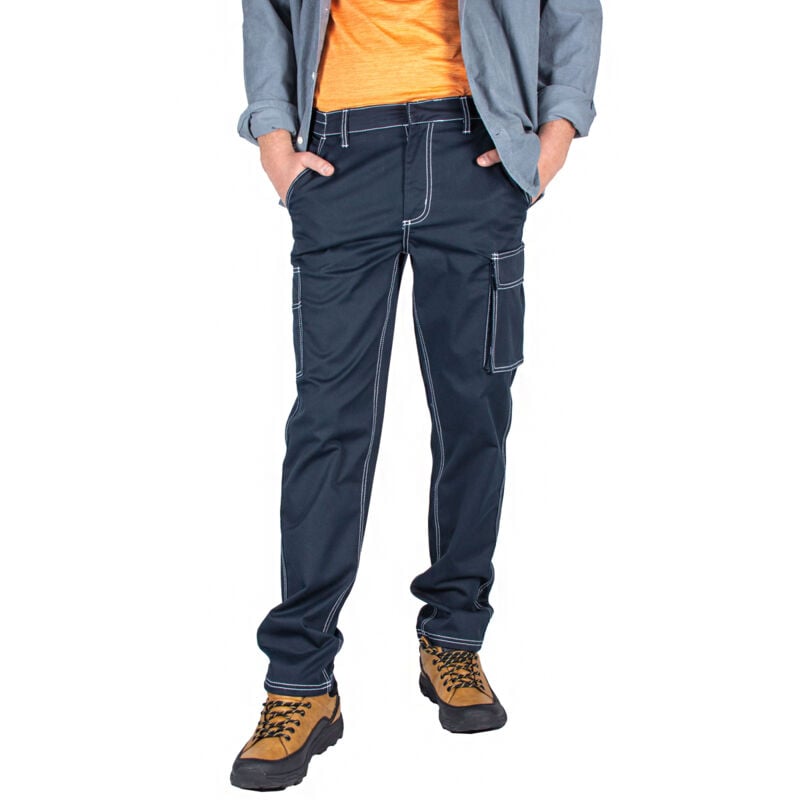 FIRI Herren Arbeitshose Herren Elastische Slim Work Pants XXL Marineblau 54