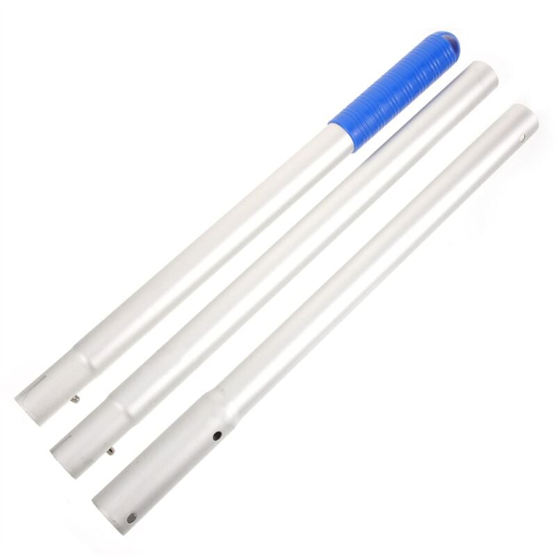 Fischkorbstange Schwimmbad Angelrute Metallbürste Skimmer für Reiniger b