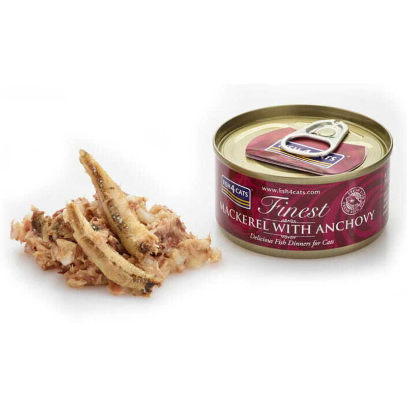 Fish4Cats - Makrele mit Sardellen - Katzenfutter Nass 70g