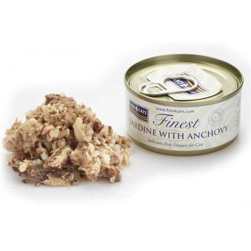 Fish4Cats - Sardinen mit Sardellen - Nassfutter für Katzen 70g