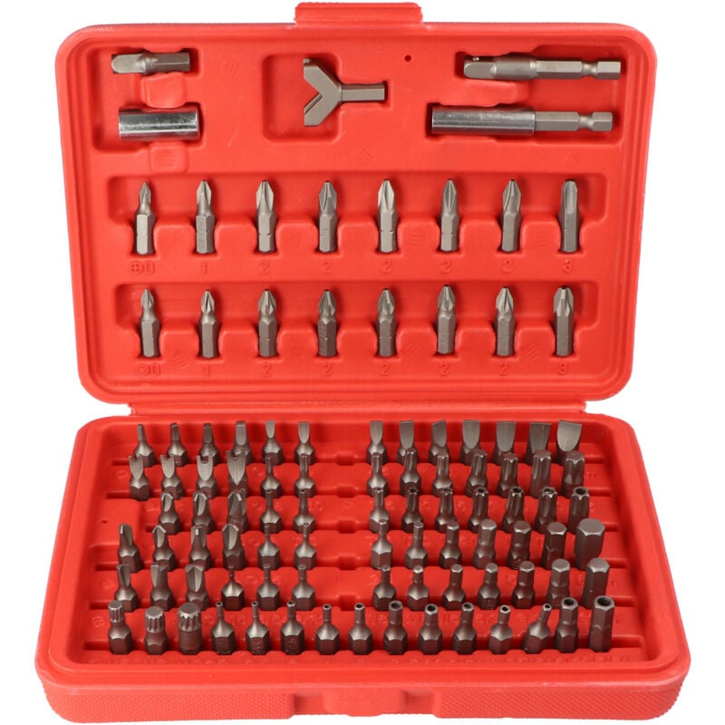 Fixpoint - Bitsatz, 100-teilig, Bitset für Akkuschrauber und Steckschlüssel.