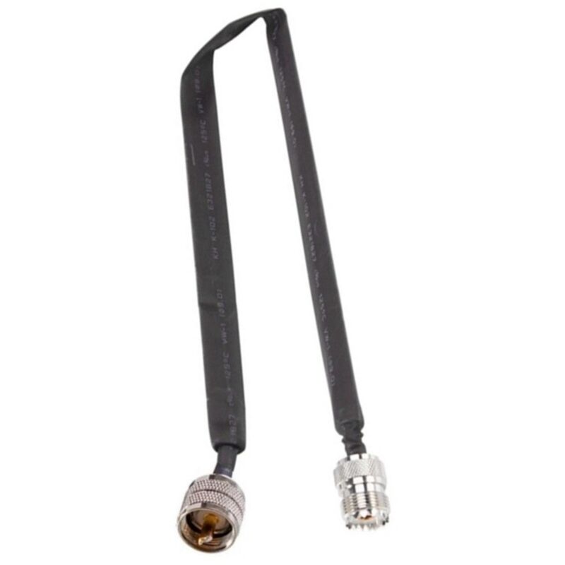 Tlily - Flaches HF-Koaxialkabel für Fenster-/Türdurchführung, PL295 UHF-Stecker auf SO239 UHF-Buchse, 50 Ohm, HF-Koaxial-Pigtail-Verlängerungskabel,