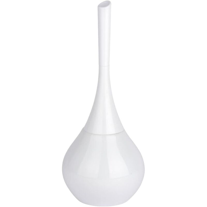 Flakon Keramik-Toilettenbürste Geschlossener Toilettenbürstenhalter Austauschbarer schwarzer Bürstenkopf Starke und flexible Bürstenfasern Keramik