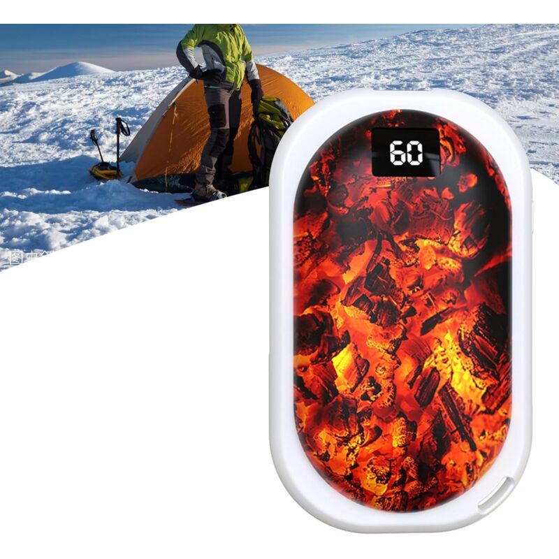 Sjqka - Flammen-Handwärmer, wiederaufladbar, tragbare elektrische Heizung, Wärmetherapie für Jagd, Camping, Geschenke für Männer für Frauen (Farbe: