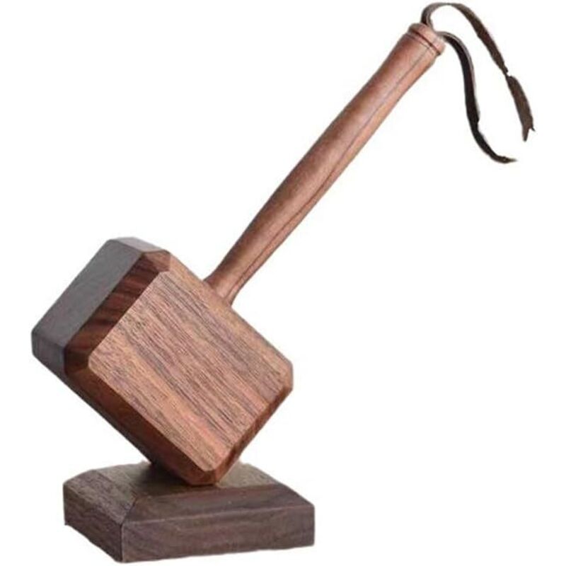 Flaschenöffner „Thors Hammer“ – Magnetischer Flaschenöffner aus Holz – Kreative Wohndekoration