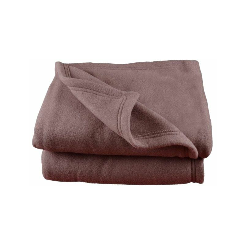 Fleecedecke 240 x 260 cm Schokolade große Breite - Marron