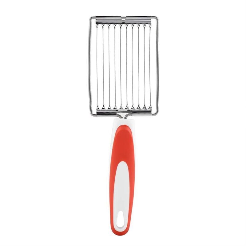 Fleischschneider aus Edelstahl für gekochte Eier, Fleisch, Käse, Kartoffeln, Schinken, Obst, Tomaten, Käse, Küchenhelfer, Weichteilschneider (orange)