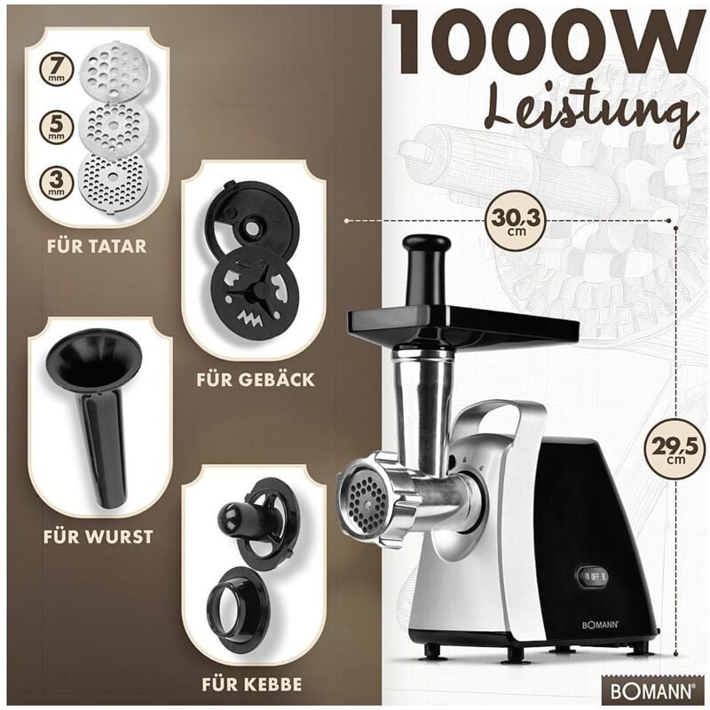 Fw 6067 cb, edelstahl/schwarz - Bomann