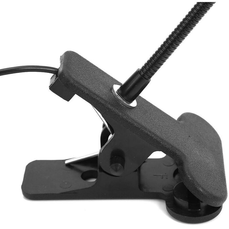 Flexible Schwanenhals-USB-LED-Klemmlampe, tragbares Leselicht für Computer/Tisch mit 1 W kaltweißem Licht, Mehrzweck-Wohnheim