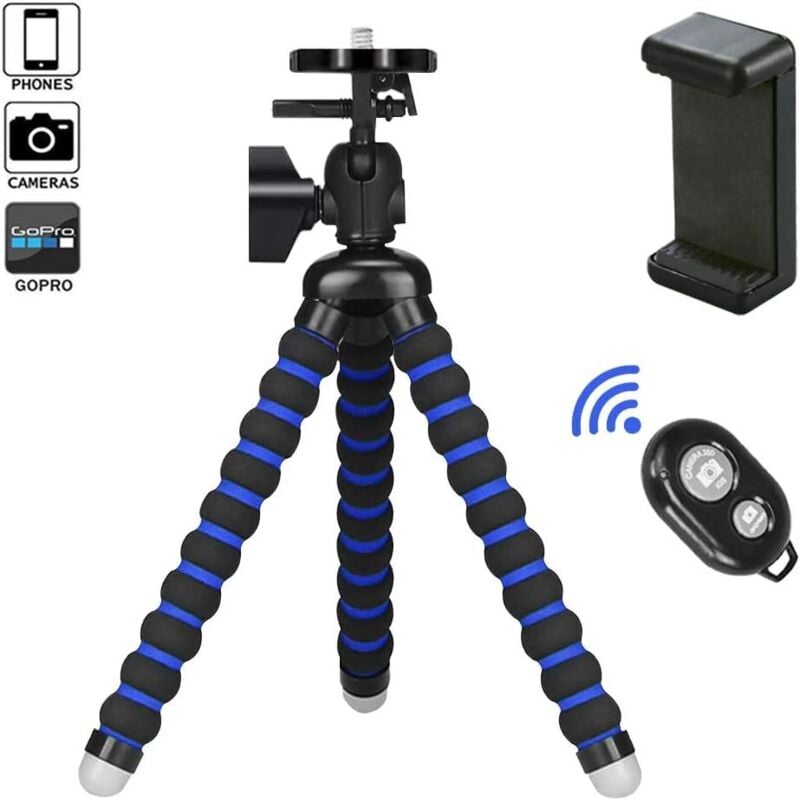Flexibles Mini-Stativ, tragbare Smartphone-Stative mit Bluetooth-Fernbedienung für iPhone, Samsung, Huawei und GoPro-Kamera