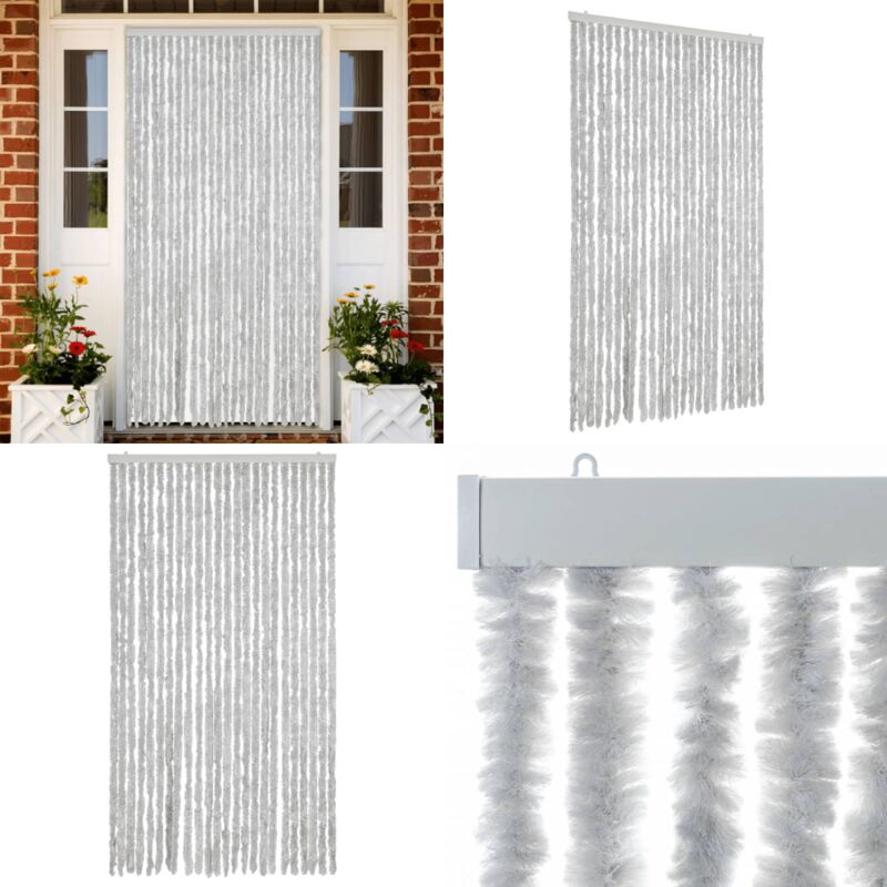 Fliegenvorhang Grau 100x220 cm Chenille - Fliegenvorhang - Insektenschutz - Türvorhang - Moskitonetze - Sommergarten - Home & Living