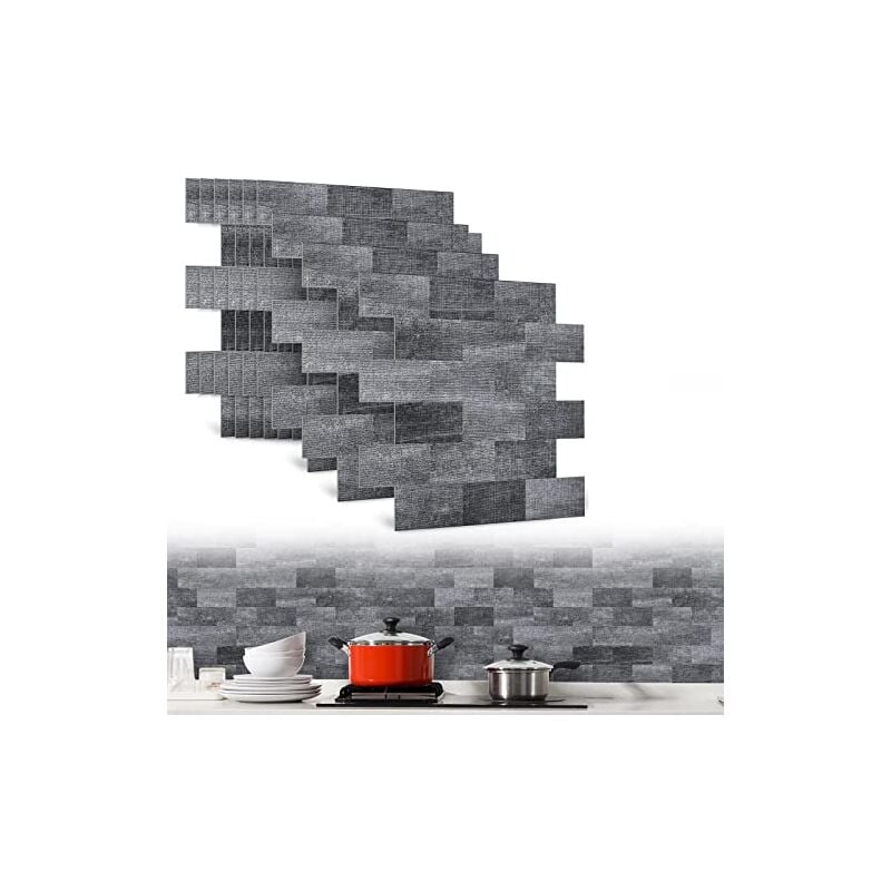 Naizy - Fliesenaufkleber pvc Wandfliesen 34x29cm per Stück Fliesenfolie 10Pcs Klebefliesen Zuschneidbar Wandfliesen Selbstklebend Bodenfliesen Typ d