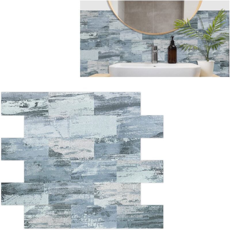Fliesenaufkleber pvc Wandfliesen 34x29cm per Stück Fliesenfolie 10Pcs Klebefliesen Zuschneidbar Wandfliesen Selbstklebend Bodenfliesen Typ c Naizy