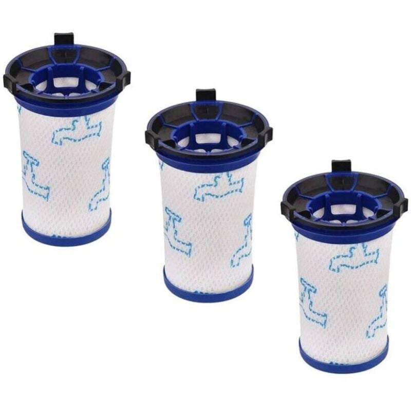 FlkwoH 3 Stück Ersatzfilter für Rowenta Air Force 360 RH9051WO RH9057WO RH9059WO RH9081WO RH9086WO & Tefal Air Force 360 Staubsauger, Ersatzzubehör