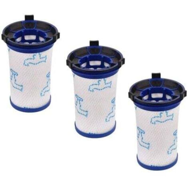 FlkwoH 3 Stück Ersatzfilter für Rowenta Air Force 360 RH9051WO RH9057WO RH9059WO RH9081WO RH9086WO & Tefal Air Force 360 Staubsauger,