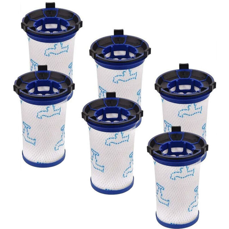 FlkwoH 6 Stück Ersatzfilter für Rowenta Air Force 360 RH9051WO RH9057WO RH9059WO RH9081WO RH9086WO & Tefal Air Force 360 Staubsauger,