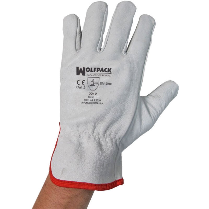 9' flower Lederhandschuhe mit Aufhänger (Paar)