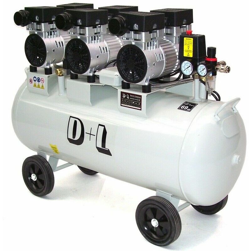 Apex - Flüster Kompressor Luftkompressor 100L leise Silent Druckluft 44312 Kompressor