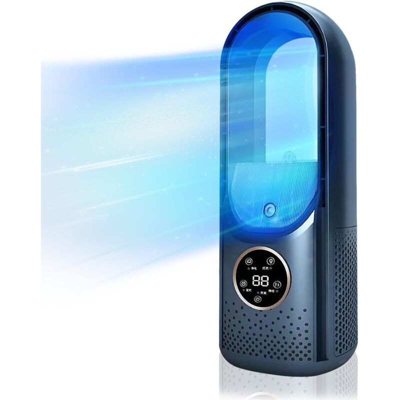 Flügelloser Ventilator mit 6 Geschwindigkeiten, lüfterloser Schreibtischkühler, tragbarer leiser Ventilator, Luftbefeuchter, Klimaanlage,