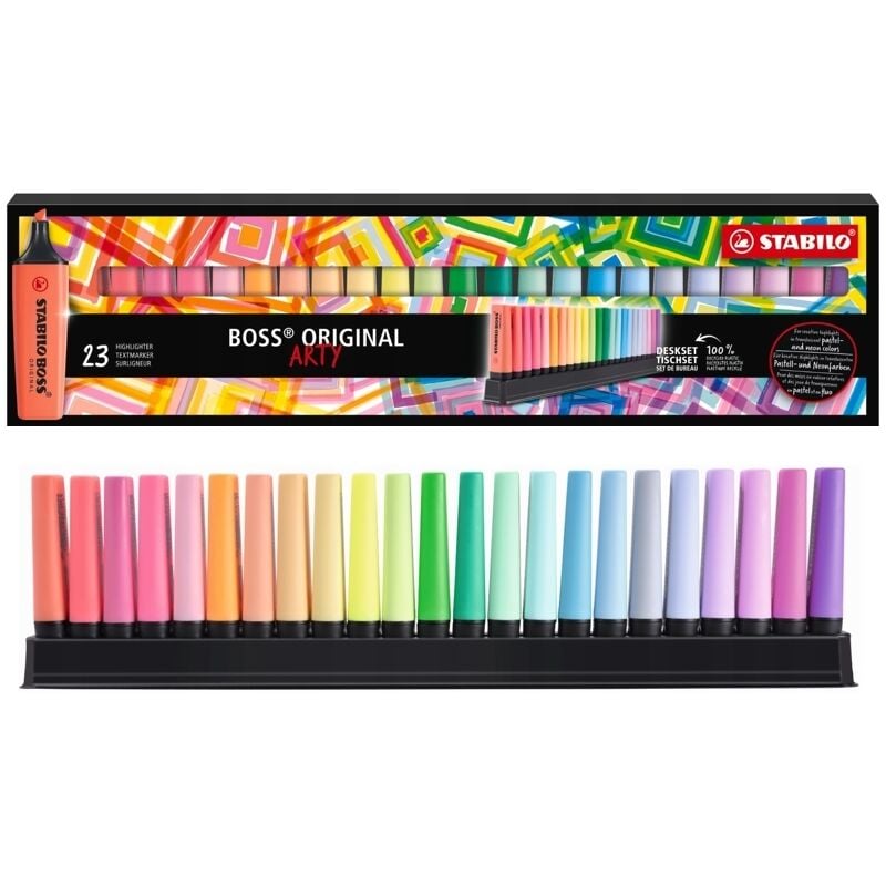 Stabilo Boss Arty Textmarker mit Ständer /23er Set/ 7023-01-5-20