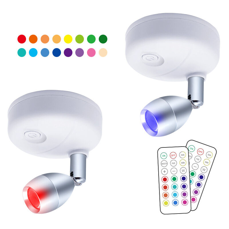 Kabelloser batteriebetriebener LED-Strahler mit Fernbedienung, Dartboard-Beleuchtung, Akzentlampe für rotierende Fotobeleuchtung für Spiegelmalerei,