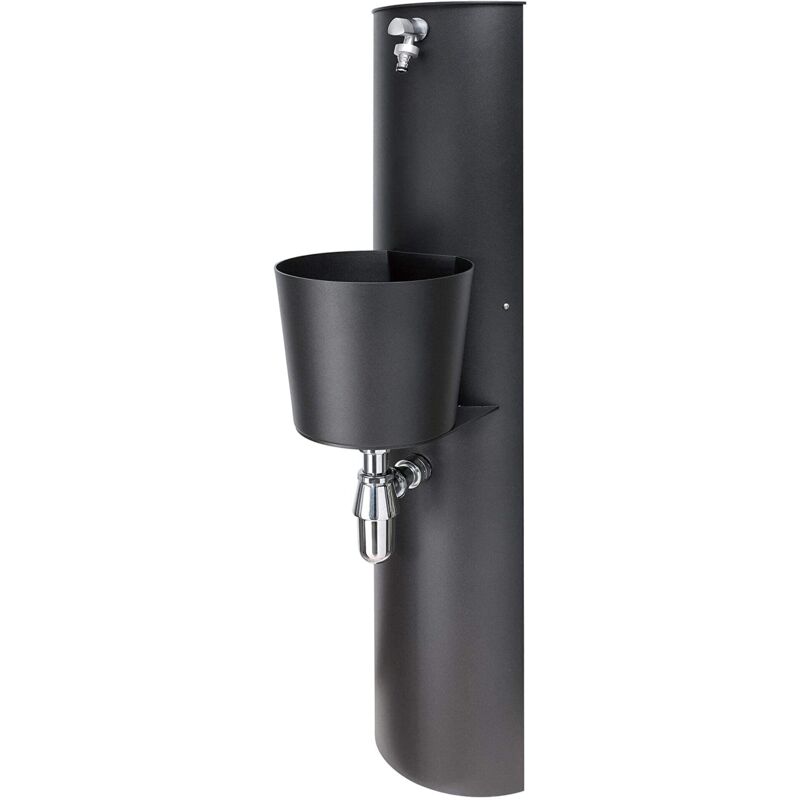 Bel-fer - Garten-Wandbrunnen mit Wasserhahn und Eimer Farbe Anthrazit