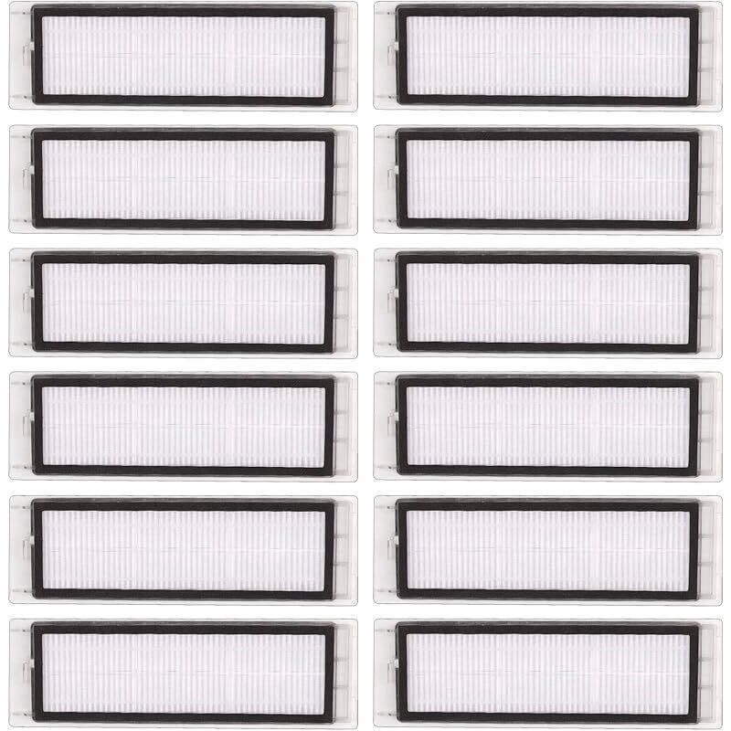 FOREHILL (12er-Pack) Ersatz-HEPA-Filter, kompatibel mit Roborock S6 Pure, S6 E4, S4 Max, S6 MaxV, S5, S5 Max, S4 E2, E3, E4, E5, E20, E25, E35