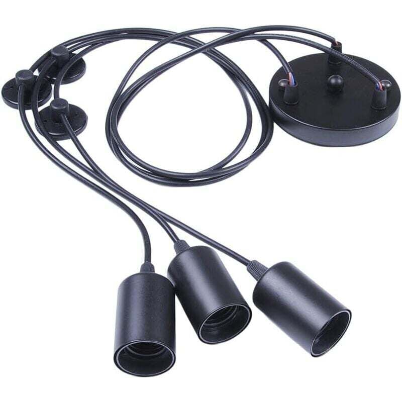 FOREHILL 2 Meter verstellbare Edison-Pendelleuchte, Spinnen-Kronleuchter, Metallkäfig-Pendelleuchte, moderner Industrie-Kronleuchter, helles Licht