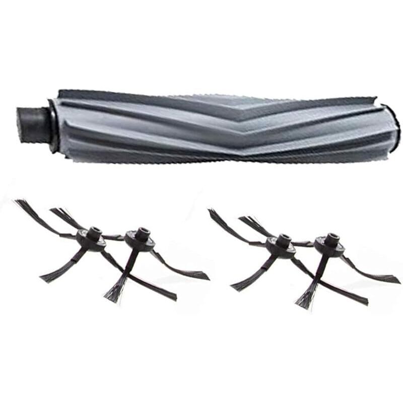 FOREHILL BLUELIRR Zubehör Hauptbürste und Seitenbürsten für AMIBOT Animal H2O und Animal Comfort H2O Saugroboter (1 Hauptbürste + 4 Seitenbürsten)