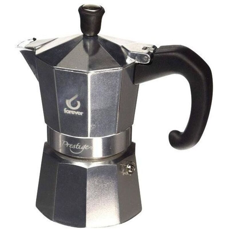 Forever - Espressokocher Miss Moka Prestige Induktion 12 Tassen Aluminium