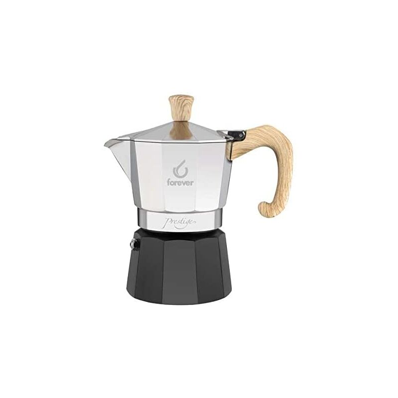 Forever - Espressokocher Miss Moka Prestige Woody 3 Tassen