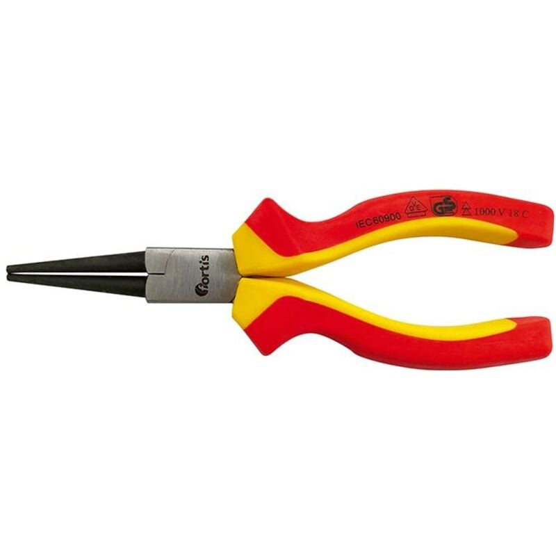 FP - Fortis Langbeckzange vde 160 mm runde Backen, Mehrkomponenten-Griff