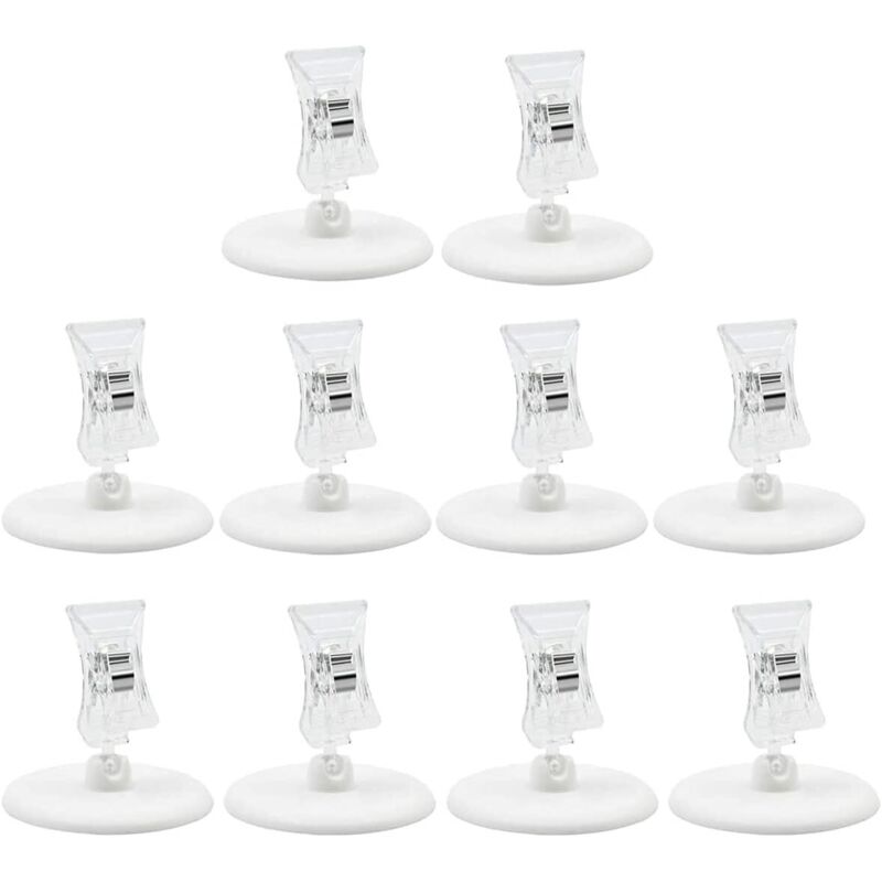 Fotohalter, 12 Stück Namensschild- und Menühalter aus Kunststoff, freistehende Fotohalter für Restaurants, Hochzeiten und Fotoetiketten