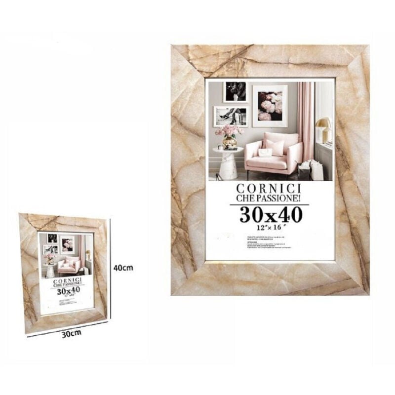 Trade Shop Traesio - Trade Shop - fotorahmen fotohalter gemälde leinwände poster 30 x 40 cm marmor-effekt modell 71666 -
