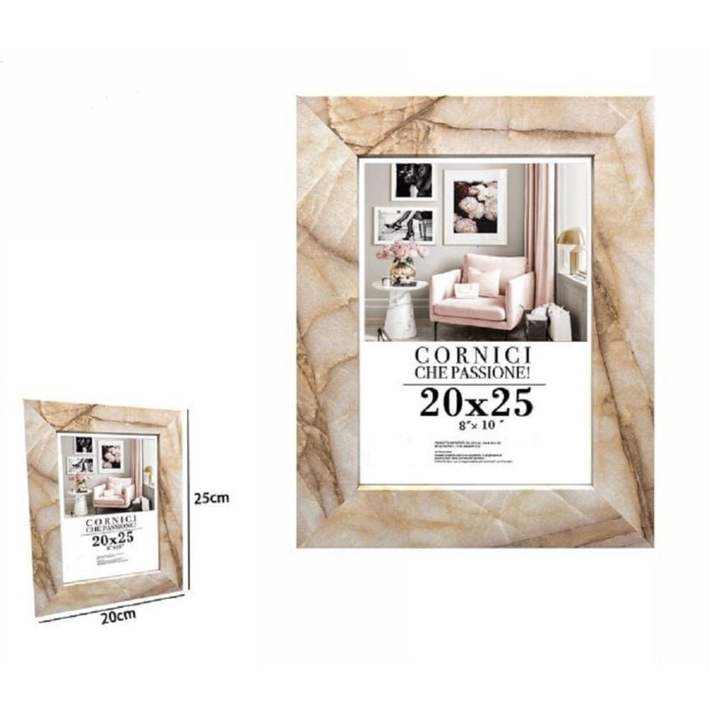 Trade Shop Traesio - Trade Shop - fotorahmen fotohalter gemälde leinwände poster 20 x 25 cm marmor-effekt modell 71662 -