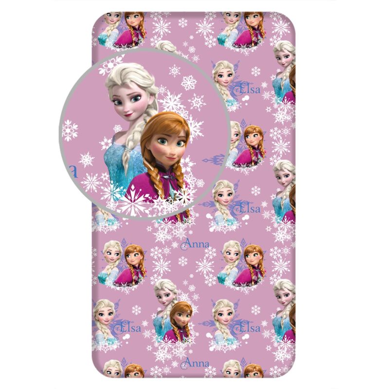 Disney Frozen - Frozen Kinder Spannbetttuch Atmungsaktives Bettlaken aus Baumwolle (90x200+25 cm)