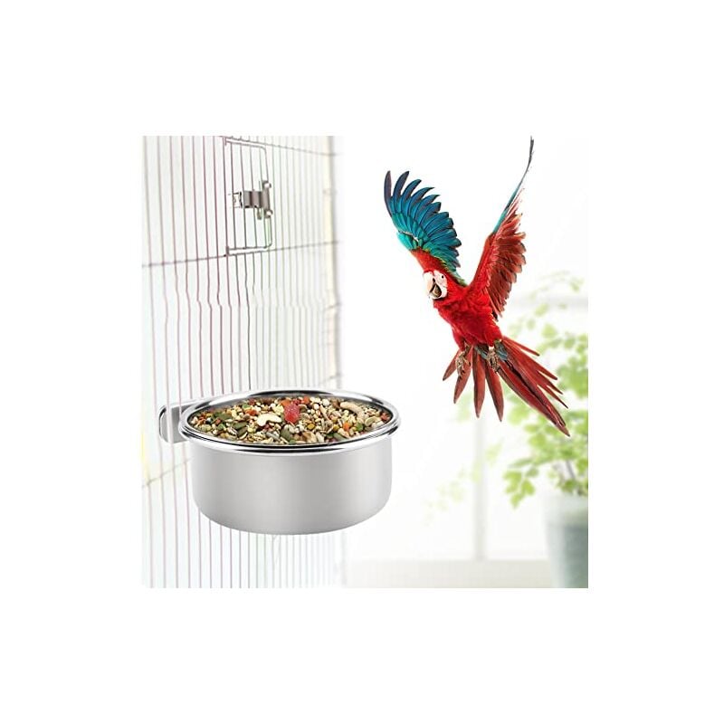Ej.life - ftvogue Hngende verstellbare, WildvGel Futterstationen Lebensmittel Wasser Lebensmittel Futternapf Edelstahl Papagei Sittich Feeder