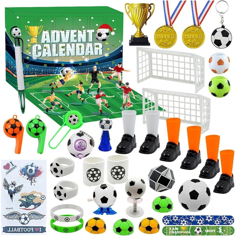 Fußball-Weltmeisterschafts-Adventskalender: Countdown-Weihnachtskalender mit 24 WM-Überraschungen und Spielen zum Thema WM für Kinder und Familien