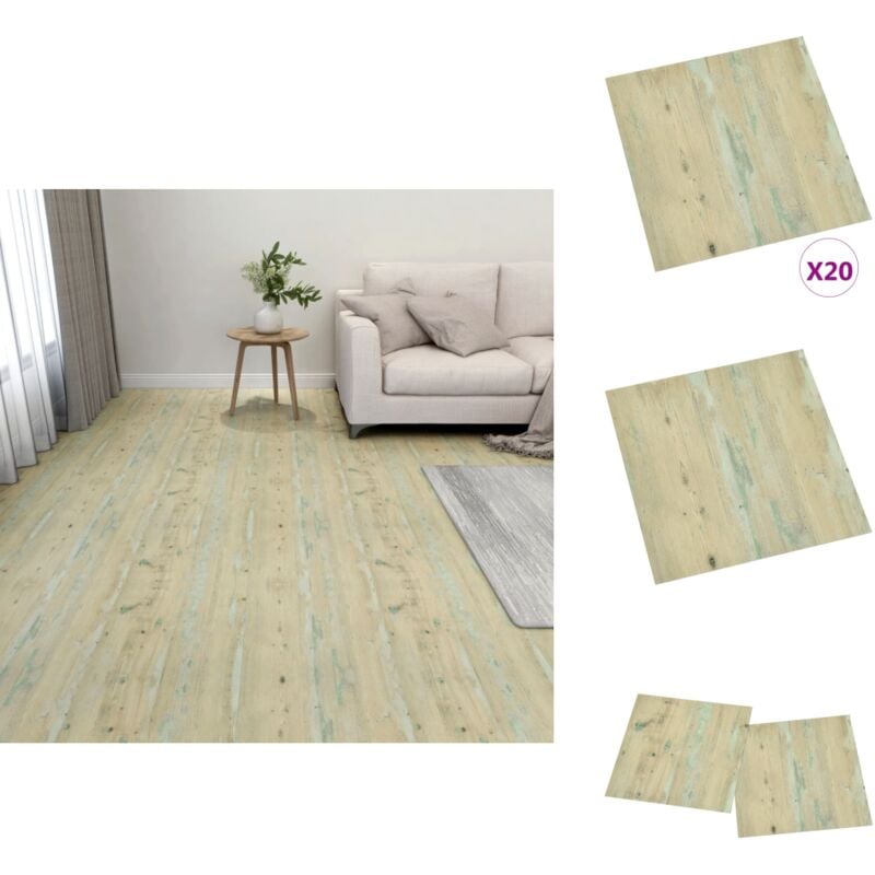 PVC-Fliesen Selbstklebend 20 Stk. 1,86 m² Hellbraun - pvc Fliesen - Selbstklebender Bodenbelag - Wohnaccessoires - Badezimmer Zubehör - Küche
