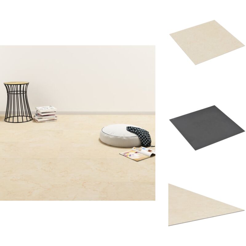 PVC-Fliesen Selbstklebend 5,11 m² Beige - pvc Fliesen - Selbstklebender Bodenbelag - Wohnzimmer Boden - Küche Boden - Badezimmer Boden