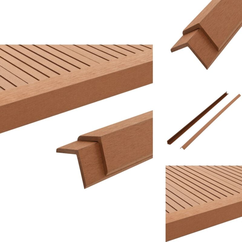 Vidaxl - Winkelleisten 5 Stk. wpc 170 cm Hellbraun - Terrasse Dielen - Winkelprofile - Holz-Kunststoff Verbundwerkstoff - wpc - Witterungsbeständig
