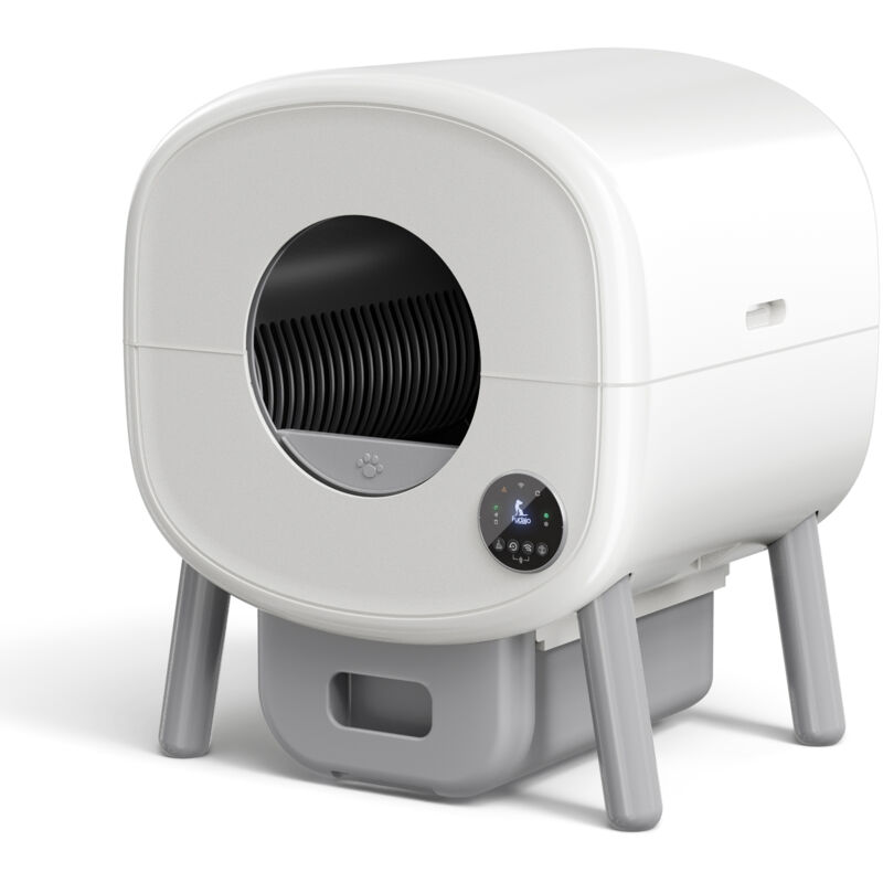 Selbstreinigende Katzentoilette 76 l, Katzenklo automatisch 55 x 50 x 66,5 cm, elektrisches Katzen Klo mit App-Steuerung und USB-Anschluss - Fudajo