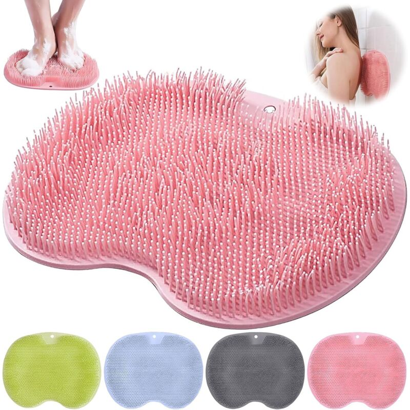 Fußmassagegerät, Rückenbürste für die Dusche, rutschfestes Silikon-Massagekissen, Fußmassagegerät, Rückenkratzer, Fußwaschmatte für die Dusche,