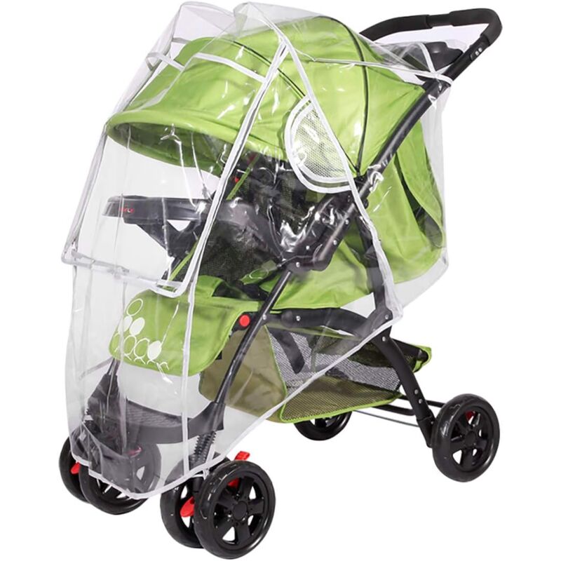 Universeller Regenschutz für Kinderwagen, Buggy, gute Luftzirkulation, Kontaktfenster, einfache Montage, pvc frei