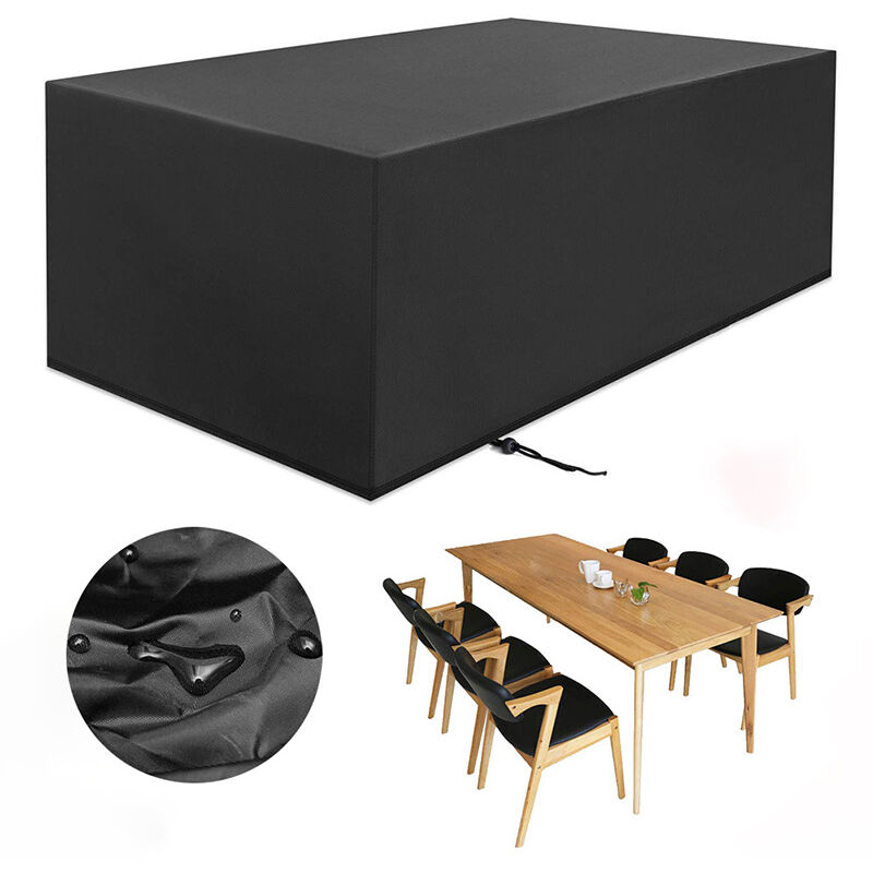 Abdeckung für Gartenmöbel, Gartentisch-Abdeckung, 210TD Oxford-Gewebe, wasserdicht, UV-beständig, Gartenmöbel-Plane, Schutzhülle für Gartentische,